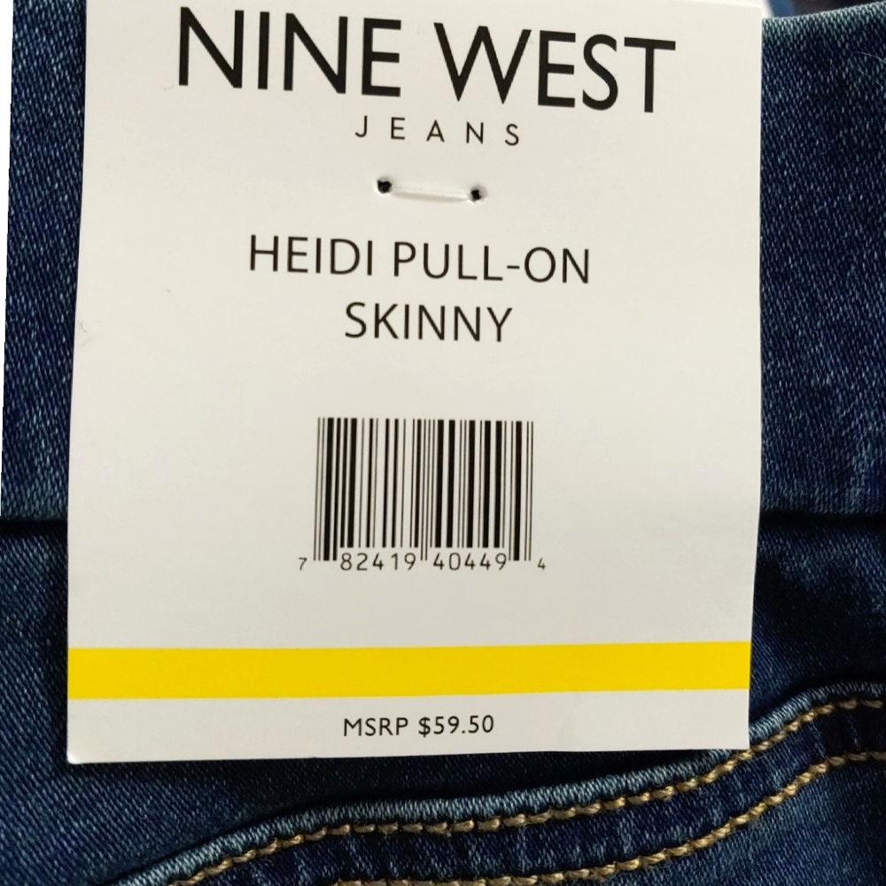 NWT Nine West Womens Heidi Pull On Skinny Jeans Color Montréal - Picture 6 of 6